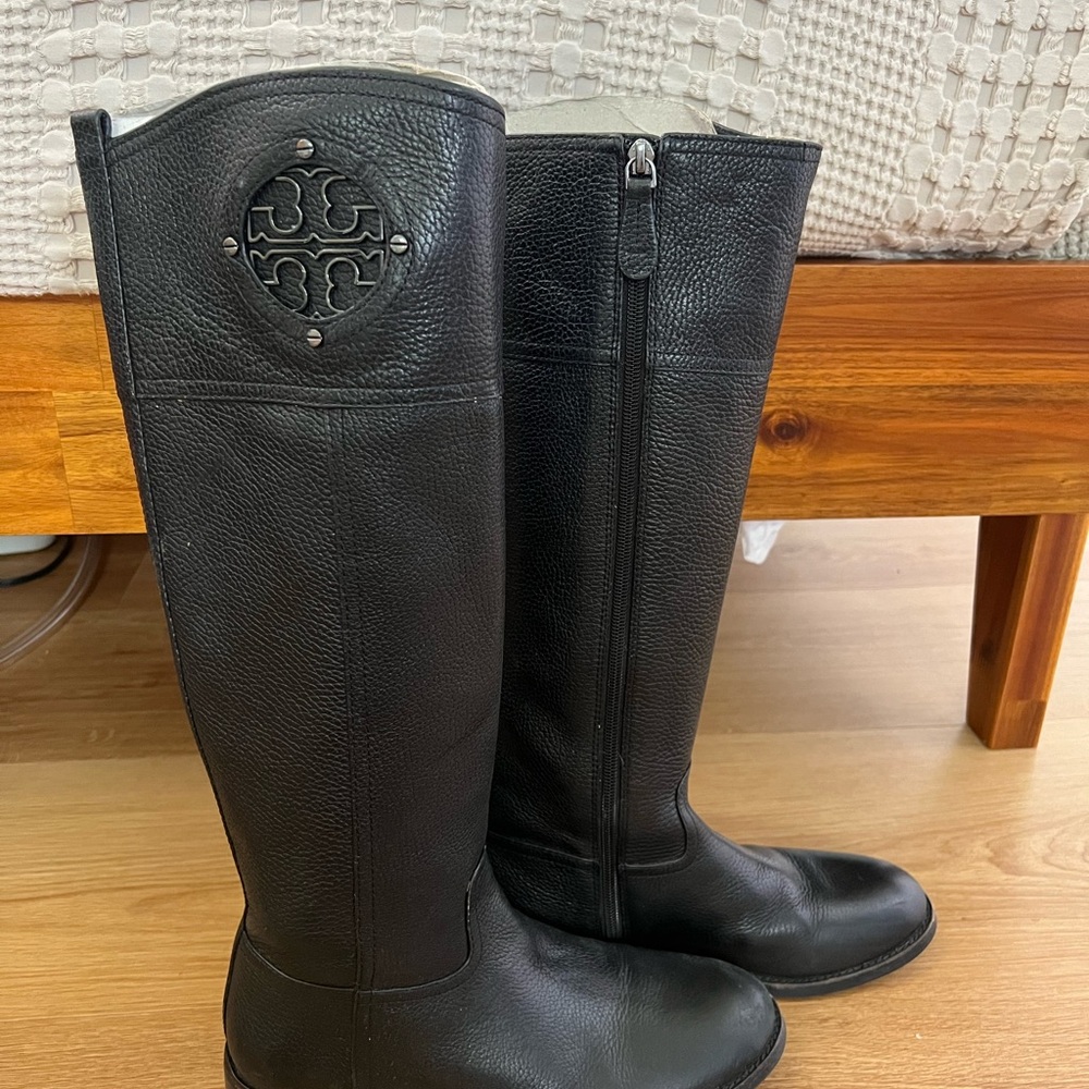 Tory Burch Black Riding Boots